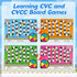 Educational Phonics Board Games for Kids, CVC and CVCC Reading and Spelling Games for Ages 4-6, Family Fun