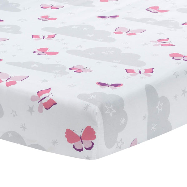 Bedtime Originals Butterfly Kisses Fitted Crib Sheet in Multicolor