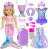 Mermaid 18 inch Doll Clothes and Doll Accessories Case Luggage Travel Play