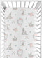 Sweet Jojo Designs Blush Pink and Grey Woodland Boho Dream Catcher Arrow Girl Baby Crib Sheet for Gray Bunny Floral