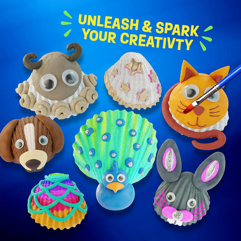 6-8, 8-12 6 7 8 9 10 11 12 Dan&Darci Kids Sea Shell Painting Kit - Arts & Crafts for Kids - Gifts for Boys and Girls