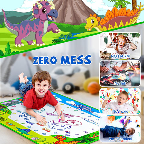 GORISPI 40 32 Inch 3 4 5 6 7 8 Water Doodle Mat, x Mess Free Drawing Mat, Educational Toy for Years Old Boys Girls
