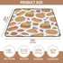 Caihoyu 50'' 50'' Standard Pattern Patriotic Food Soft Padded Baby Playmat for Floor Non-Toxic Kicking Mat for Babies