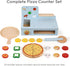 Set 3-6 Counter 24 Pillowhale Wooden Pizza Play for Kids Slice and Serve Pretend Play Food with Hook-and-Loop Cutting