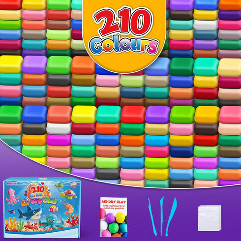 210 3 4 5 6 7 8+ ESSENSON Air Dry Clay Colors, Modeling Clay for Kids, DIY Molding Magic Clay for with Tools, Toys