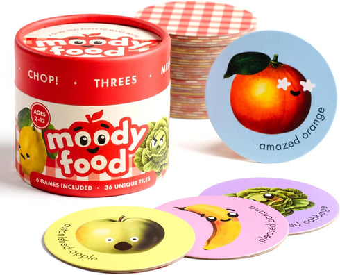 BlueMilk Moody Food by Chunky Deli - A New Twist on 6 Classic Card Games for Family Game Night