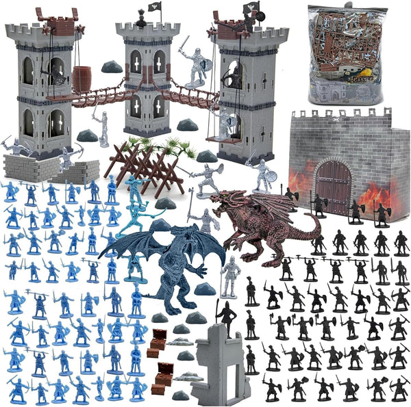 Yoyoom Army Men Action Figures Toy Soldiers Set, Medieval Castle Small Soldiers Military
