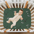 Mazeann 52" 28" 9" Sports Golf Ball Green Crib Sheets Soft Breathable Fitted Baby Crib Sheets Mattress Cover for Girls