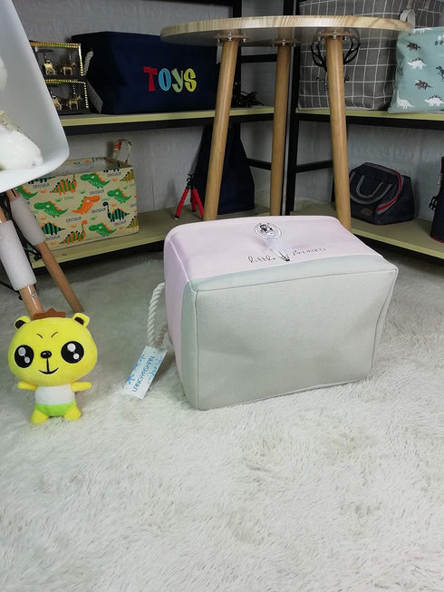 LANGYASHAN Rectangular Canvas Storage Bin with Handles for Organizing Home Kitchen Toys Office Closet Shelf (Girl)