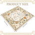 Sonwyoung 22 Inch Set Mini Chinoiserie Mahjong Mat for Travel Beige and White Floral Mahjong Mat Cute Small Domino