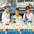 PHOGARY Science Tablecloths 3 PCS Plastic Laboratory Party Table Covers for Kids Birthday Science Party, 51 x 86 Inches