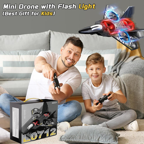 WATUDOU 8-12, 360 Foam Remote Control Airplane Drone for Kids Ages Remote Control Jet with Lights, Flips, Auto Hover
