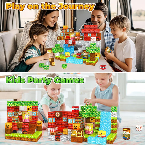 ORZbb 3 4 5 6 7 8 9 10 11 12 Magnetic Blocks Kids Games Building Toys for Year Old Boys Girls, Magnetic Tiles Cubes