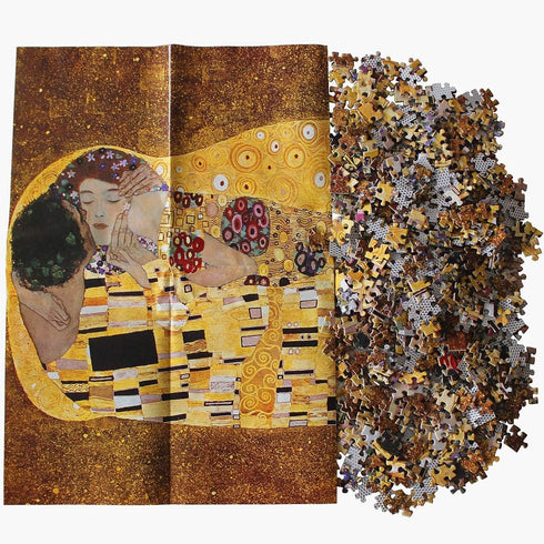 The Kiss by Gustav Klimt Puzzle for Adults 1000 Piece Art Jigsaw Puzzle - Moruska Museum Collection