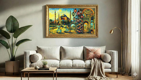 Biladona Puzzles 500 Biladona Ottoman Mosque Piece Jigsaw Puzzle - Turkish Architecture with Colorful Lanterns Art