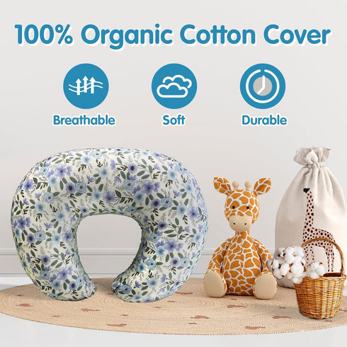 x-vesolje Nursing Pillow, Breastfeeding Pillow with Removable Cover, Ergonomic Breast Feeding Pillow, Baby Feeding