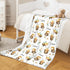 Novusopt Custom Blanket with Name,Personalized Bee Swaddle Blanket Baby Boy Girl Receiving Blankets
