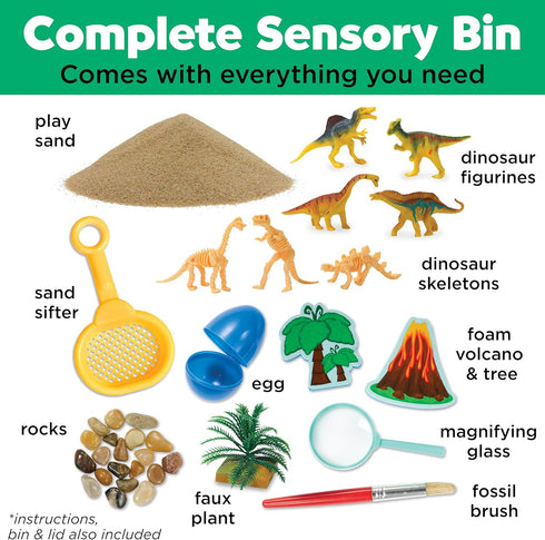 Creativity for Kids Sensory Bin: Dinosaur Dig - Dinosaur Toys for Kids Ages 3-5+, Preschool Learning Activities