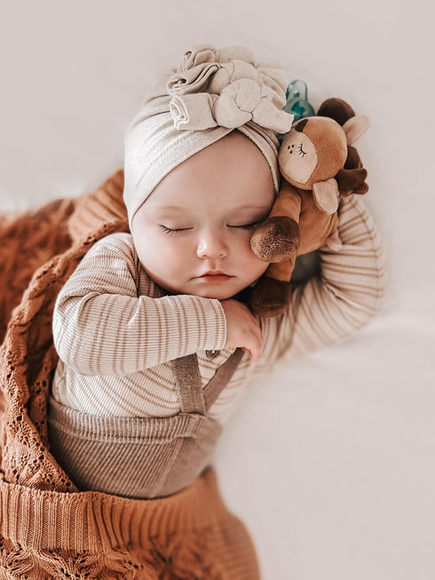 PaciBuddy Deer Pacifier Holder - Plush Toy with Detachable Pacifier & Universal Adapter for 0+ Months