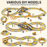 TEMI 236 PCS Construction Toys Race Tracks for 3-6 Year Old Boys, Flexible Track Playset with Construction Cars