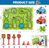 Beby Buty 48PCS Set 3 4 5 6 3-5 4-6 Puzzle Race Track Car for Toddlers Kids Boys, Toddler Toys Birthday Gifts for Years