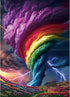 Blueforest 1000 Piece Puzzles for Adults, Rainchbow Tornado Jigsaw Puzzles for Adults,