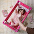 BABESIDE Baby Doll Crib, Foldable Baby Doll Bed for 17-21 Dolls, Doll Pack n Play Kids Gift with Storage Bag (Pink)