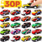 AZEN 30 Pcs Mini Vehicles Pull Back Cars, Party Favors for Kids 4-8, Bulk Race Cars Toys, Goodie Bag Stuffers