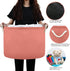 Round Canvas Toy Storage Bin for Kids - Salmon Color Organizer Basket