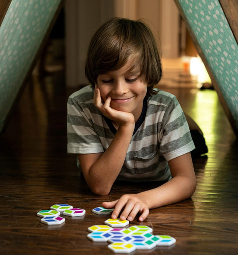 Mobi Stello Color Matching Game, Family Friendly Tile Matching Game for Ages 5 and Up, 48 Colorful Plastic Tiles