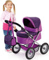Bayer Designs Doll Pram for Dolls up to 18" - Easily Foldable Stroller, Adjustable Handle, Bag Included