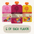 Pack 4 oz. (Pack 18) Peter Rabbit Organics Fruit Flavors Variety - Squeezable Snack Pouches