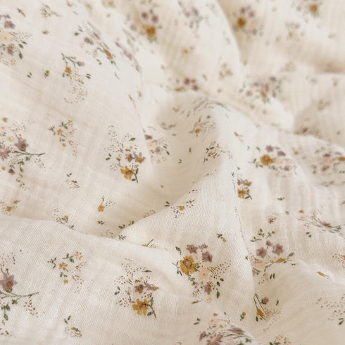 1pc 47X59'', 2-Layer AOJIM Kids Crib Duvet Cover with Colorful Floral Print, Pure Cotton Baby Muslin Toddler Comforter