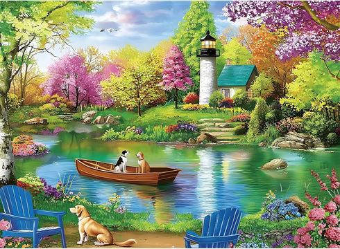500 Piece Puzzles for Adults,Large Piece Lake Landscape Puzzle for Adults Seniors,Unique
