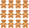 Jenaai 12 Pieces Stuffed Animals Stuffed Bear with Bow Soft Party Gift