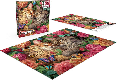 Buffalo Games - Brigid Ashwood - 500 Piece Jigsaw Puzzle for Adults - Cats in Love - Perfect for Game Nights