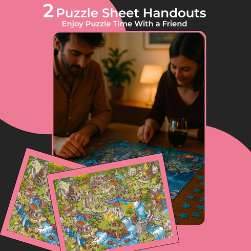1 1000 Time Warp Puzzle Series Day to Night Hidden Scene | Piece Jigsaw Puzzle for Adults | Discover a Story that