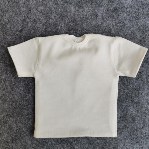 1/6 Custom Scale 2X T-Shirt Clothes for 12" Male Action Figure Doll Clothes Toy (Black+White)