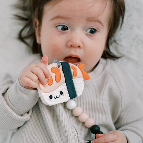 Loulou Lollipop Silicone Teether - EBI Sushi for Teething Baby Boy and Girl
