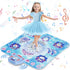 Dance Mat Toys for Girls: 8-Button Frozen Dance Pad with Wireless Bluetooth, LED Light, Birthday Gifts for Kids