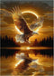 pazzocenter Solar Eagle Puzzles for Adults 1000 Pieces, Nature Forest Sunset Scenery Puzzles,
