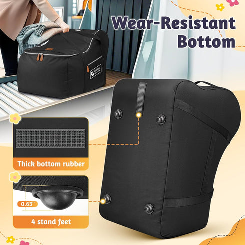 YOREPEK Car Seat Travel Bag Fits Infant Carseat with Anti-Rebound Bar Base, Padded Carseat Bags for Air Travel, Car