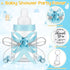 Sunnyray 150 Pcs Baby Shower Party Gift Bottles Games, 50 Mini Milk Bottles, 50 Thank You Tags