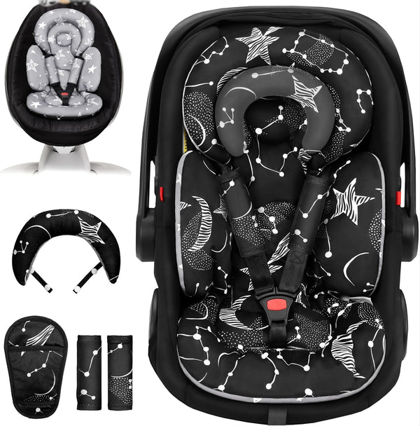 TinlyFinly Infant Car Seat Insert with Removable Cushion for Preemie to Toddler, Reversible