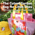 Set 3-8, Kids Gardening Outdoor Tools with Adorable Sun Protective Hat & Bunny Apron, Carrot-Shaped Shovel Rake Trowel