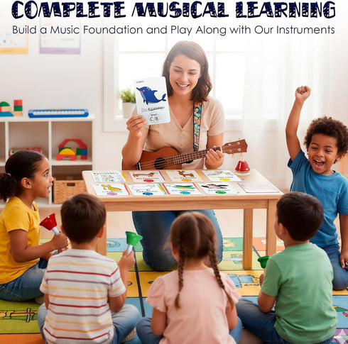 MINIARTIS Musical Flash Cards for Kids | Learning Notes Reading | Educational Color Coded Music Note Theory Flashcards