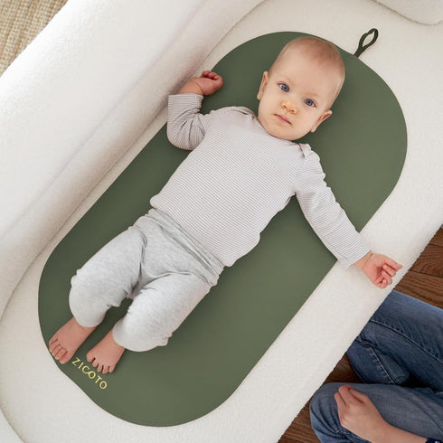 Beautiful Baby Diaper Changing Mat Made of Vegan Leather, Soft and Easy to Wipe Changing Pad for Travel or Home Use