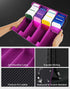 ZLCA Trading Card Storage Box - Holds 2400+ Cards, MTG Deck Box with 4 Stoppers, Black & Purple Organizer.