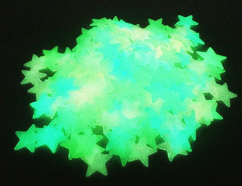 204PCS Glow in The Dark Luminous Stars Wall Stickers Decals for Home Ceiling Baby Kids Bedroom (Multi-Color)