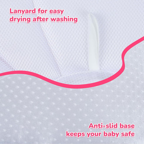 0-6 YooxArmor Baby Bath Pad for Infant Bathtub Sink, Non-Slip Flower Bathtub for Infants Months, Soft Baby Sink Bath